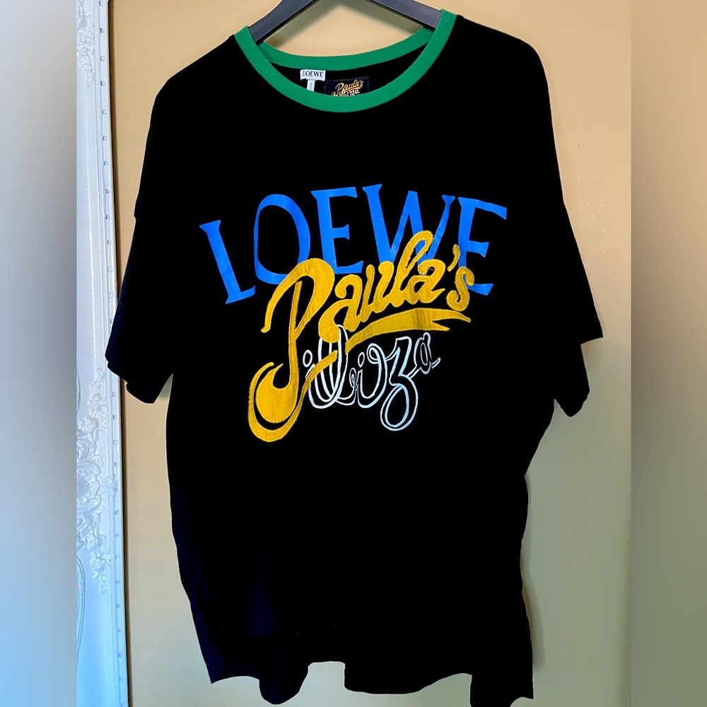 Loewe x Paula’s Ibiza
Crew neck Embroidered 
Spell out tshirt